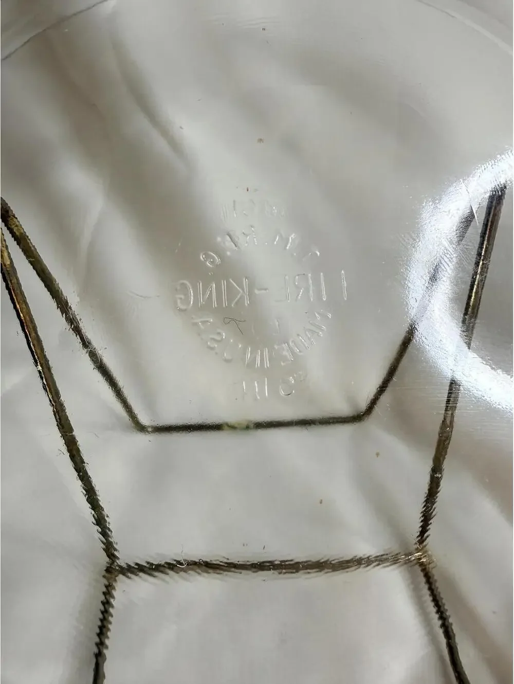 Vintage 1950s Fire-King Clear Glass Pie Dish 9” Round Baking Plate #411
